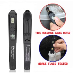2-i-1 bromsvätsketestare och däcktrycksmätare