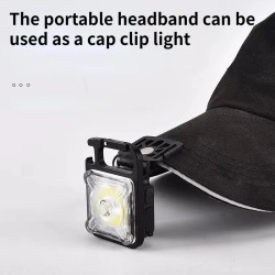 LED COB-kepslampa – Klippbar lampa för keps, pannband och hatt