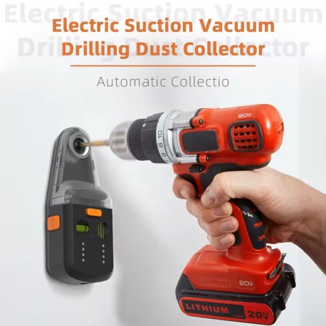 Borrdammuppsamlare med dammsugare - dammfri borrning + laserhållare
