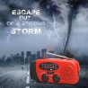 Nödradio med ficklampa, powerbank, solcell och vev