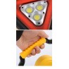 Varningstriangel med LED-ljus och solceller