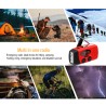 Nödradio med ficklampa, powerbank, solcell och vev