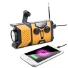 Nødradio med lygte, powerbank, solcelle og håndsving