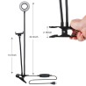 Ringlys med fleksibel arm og mobilholder